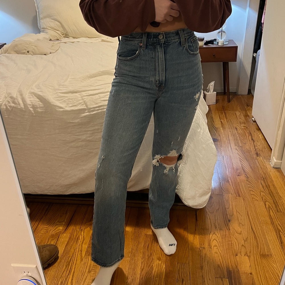 ABERCROMBIE the 90s Straight Ultra High Rise Jeans size 27/4R